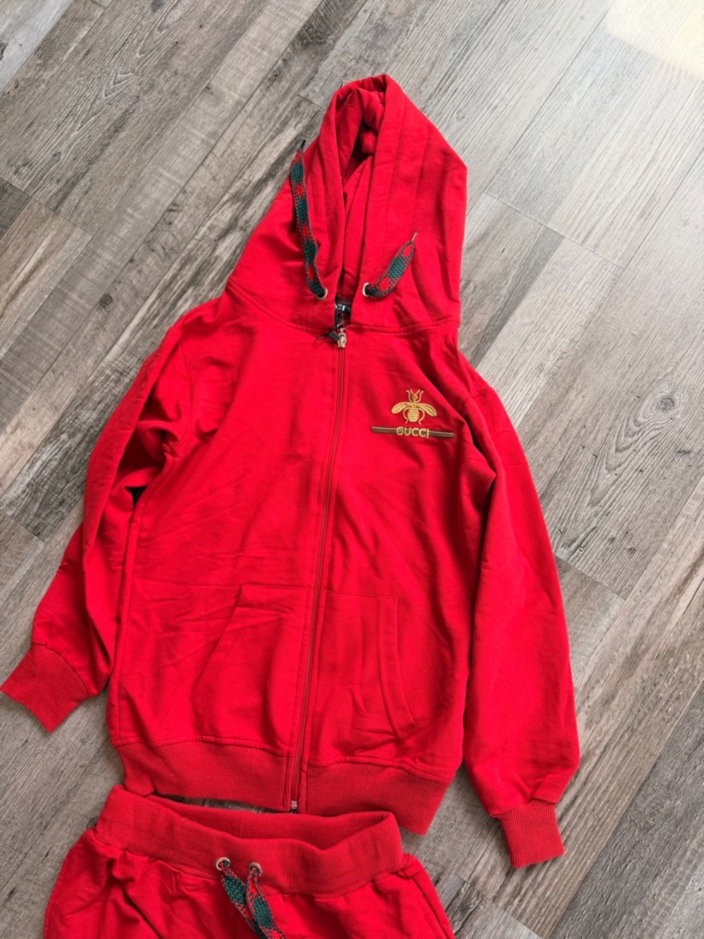 Kids Red Hoodie and Jogger Matching Set